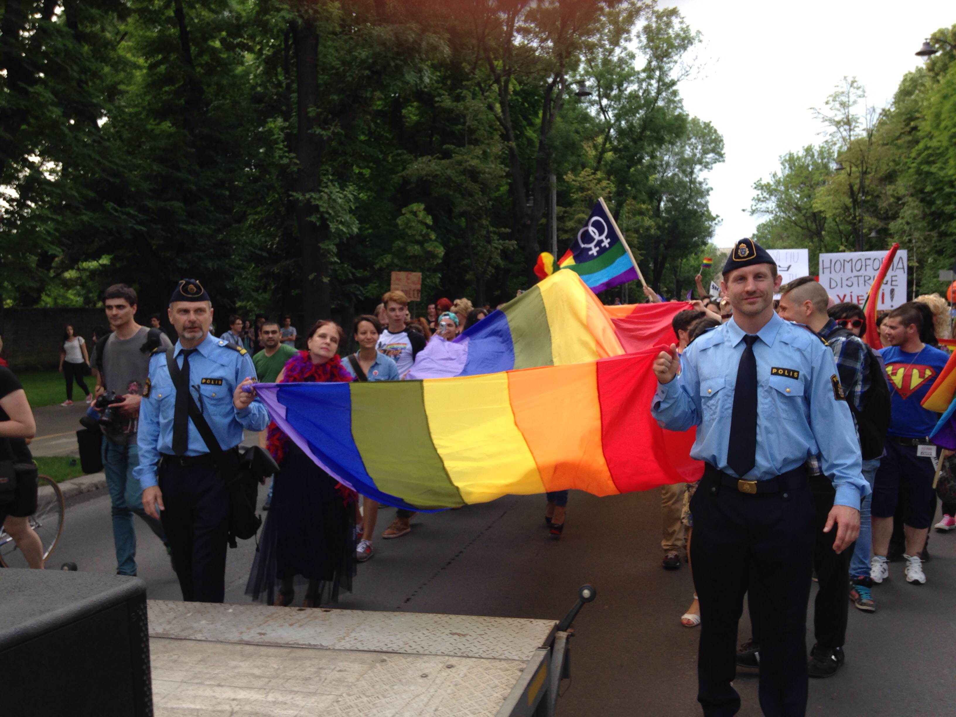 Martin Marmgren på Bukarest Pride